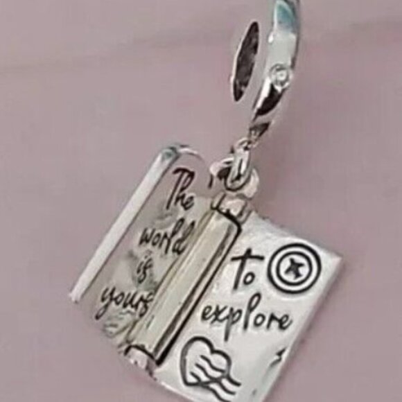 AUTHENTIC PANDORA STERLING SILVER Openable Passport Dangle Charm 792680C01 - Picture 3 of 9